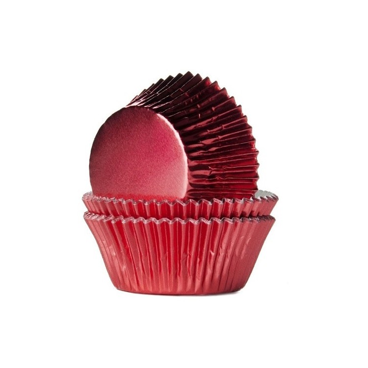 Muffinsformar Röd Folie