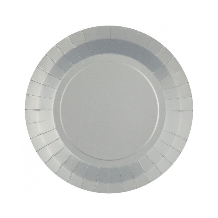 Papperstallrikar Silver Sparkle