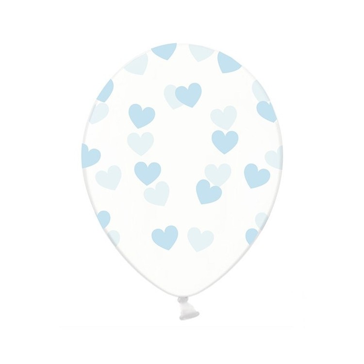 Ballonger med hjärtan Blå