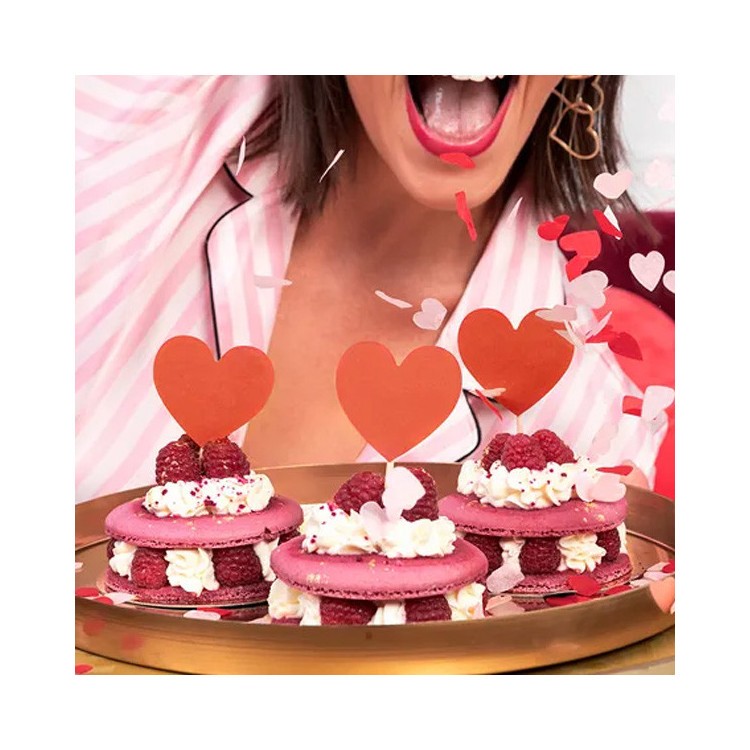 Partypicks Hjärtan Röd bild 3