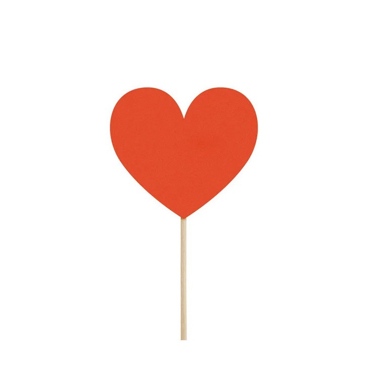 Partypicks Hjärtan Röd