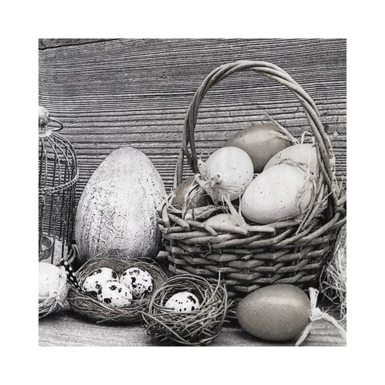 Servetter Påskägg och färgglada tulpaner bild 2