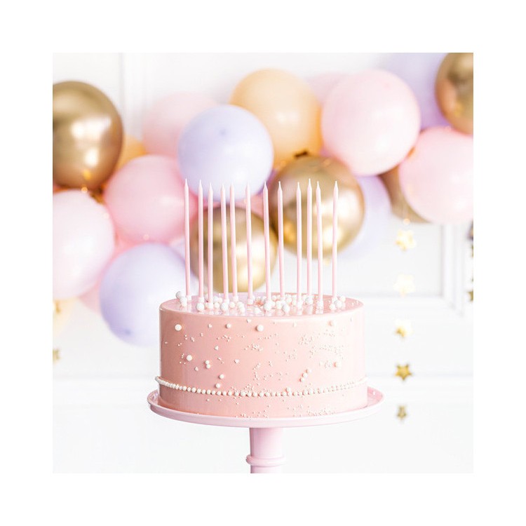 Långa Tårtljus Rosa bild 3