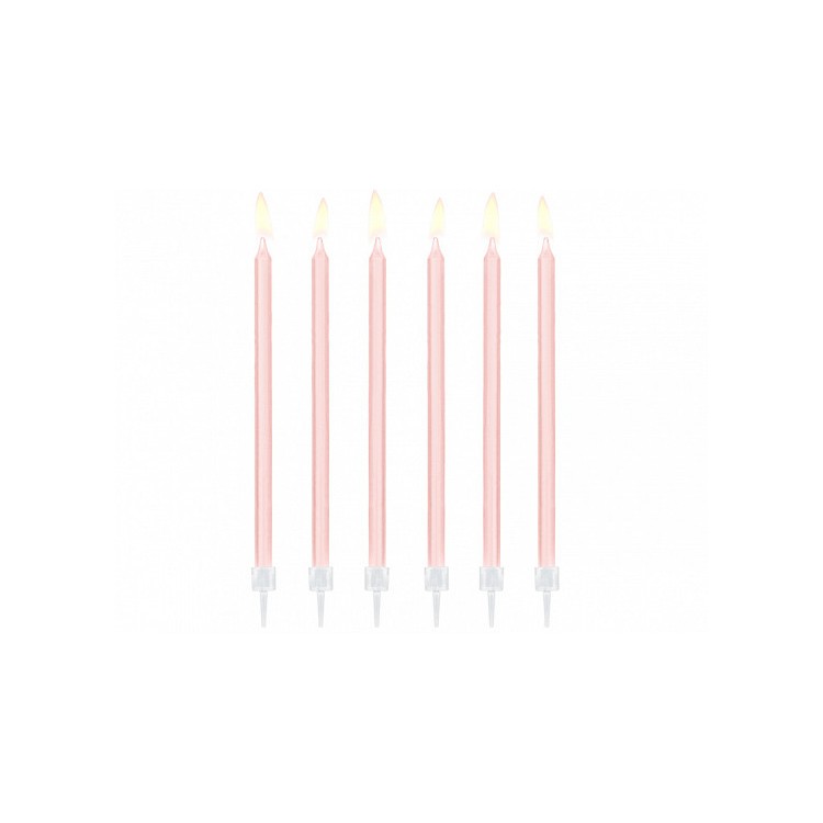 Långa Tårtljus Rosa bild 2