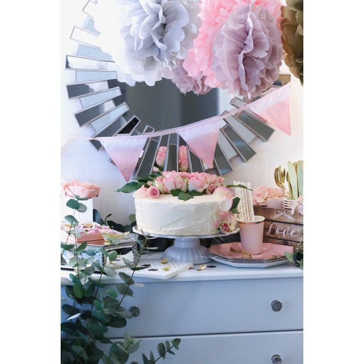 Dekorationsbollar, Pom Pom Grå/lila/rosa bild 5