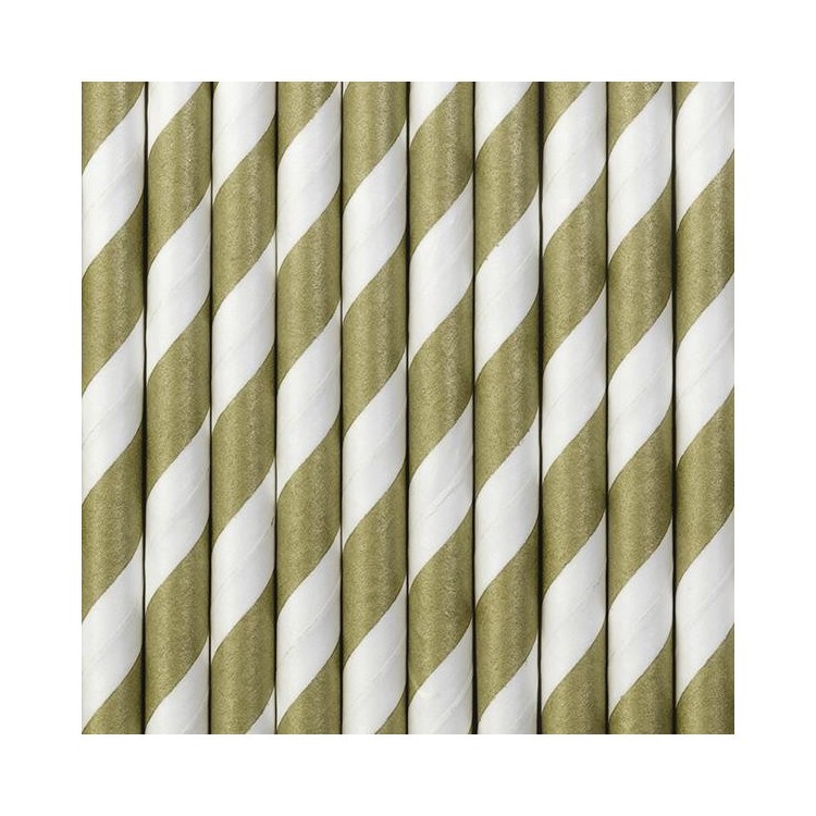 Papperssugrör Guldrandiga bild 2