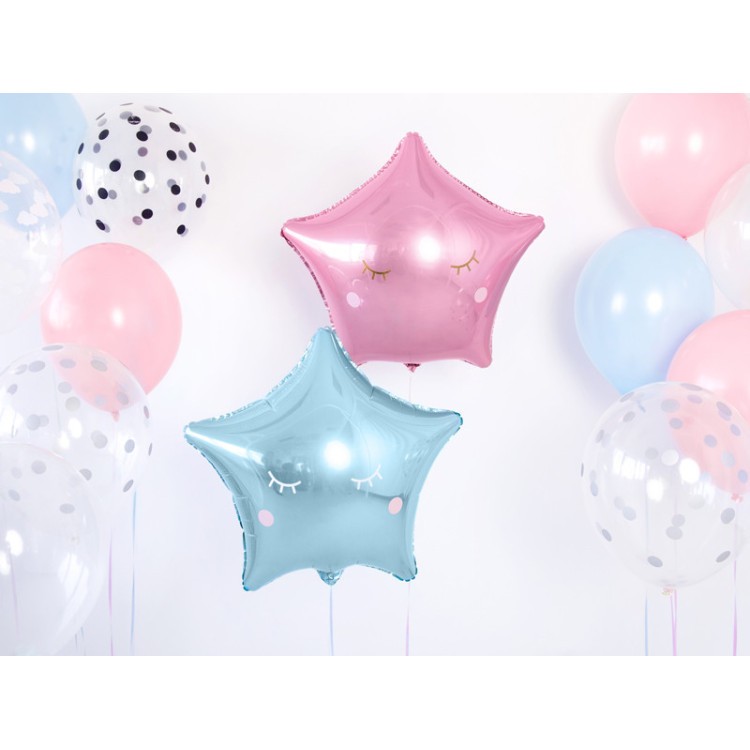 Folieballong Stjärna Ljusblå bild 2
