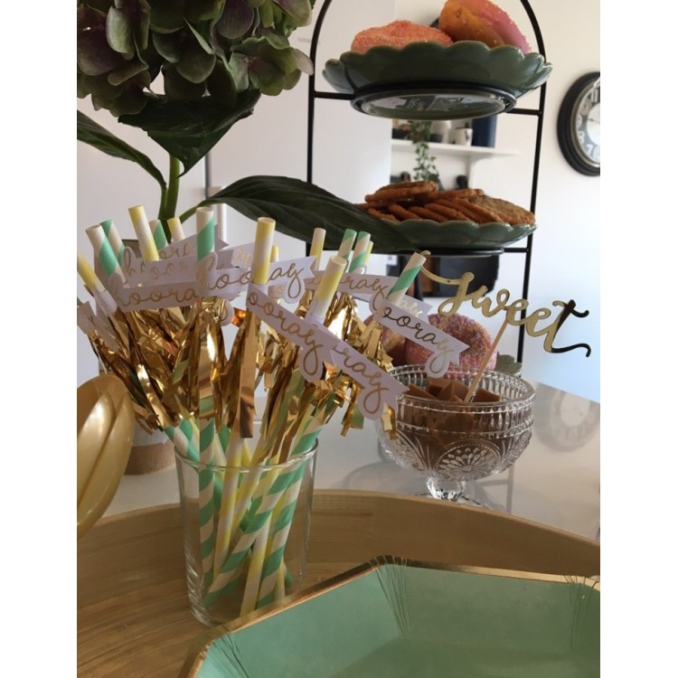 Cupcake Topper Love Guld 6-pack bild 4