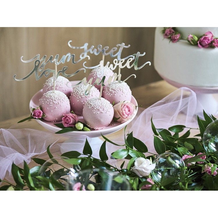 Cupcake Topper Love Guld 6-pack bild 3