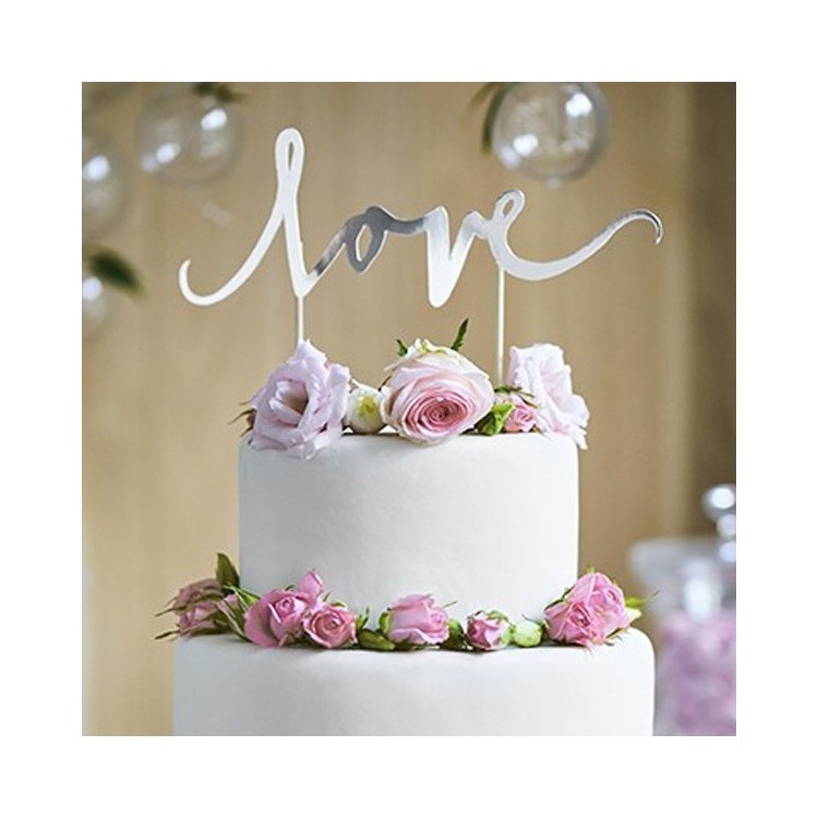 Cake Topper Love Silver bild 6