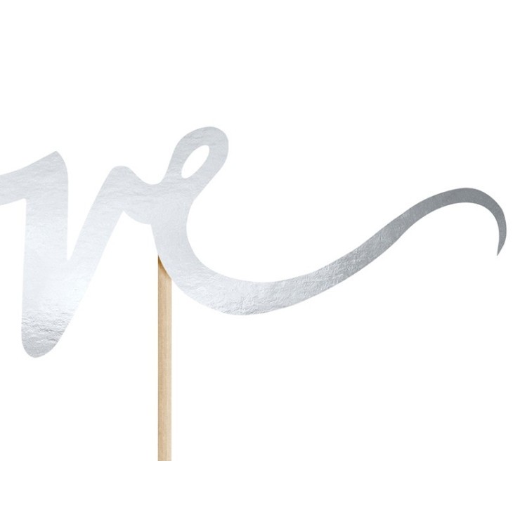 Cake Topper Love Silver bild 3