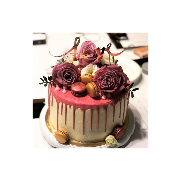 Cake Topper Love Guld bild 4