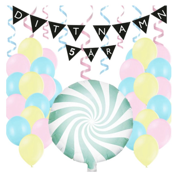 Bokstavsvimpel Alfabet & Siffror