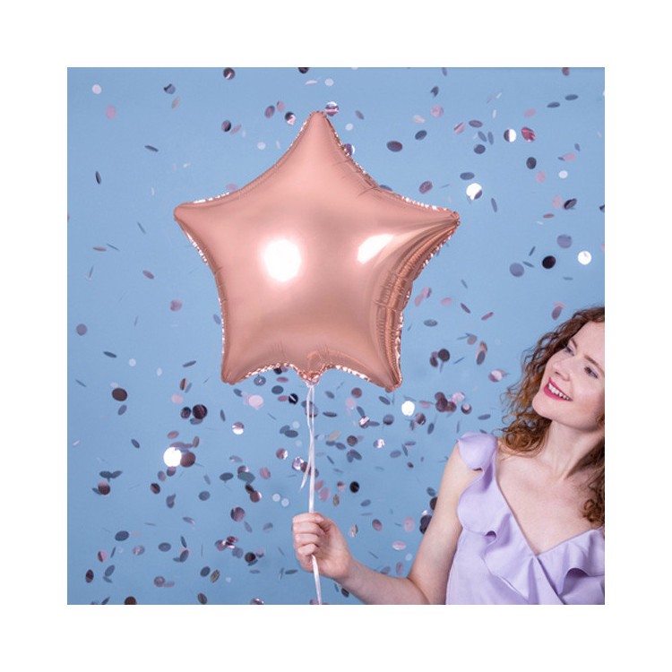 Folieballong Stjärna Rosé