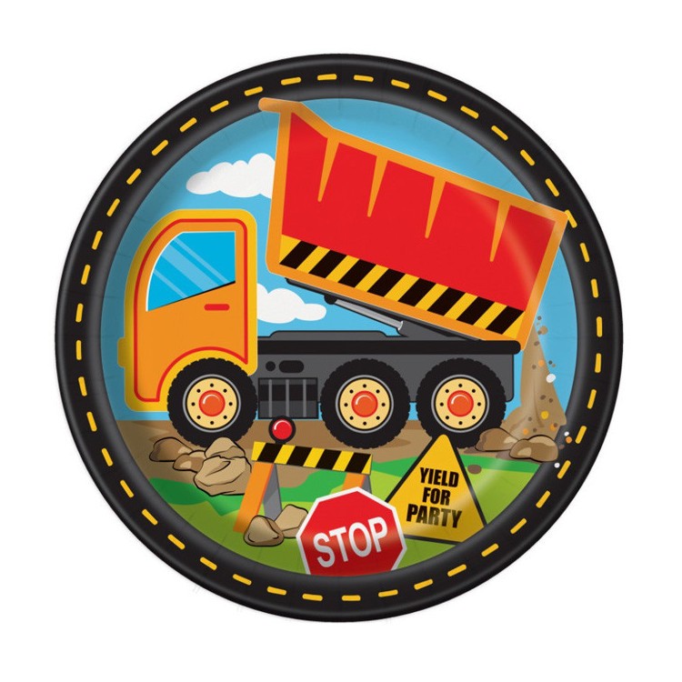 Papperstallrikar Byggbilar