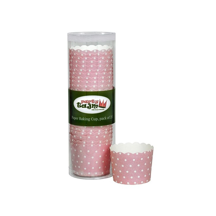 Muffinsformar, Snacksbägare Babyrosa med Prickar