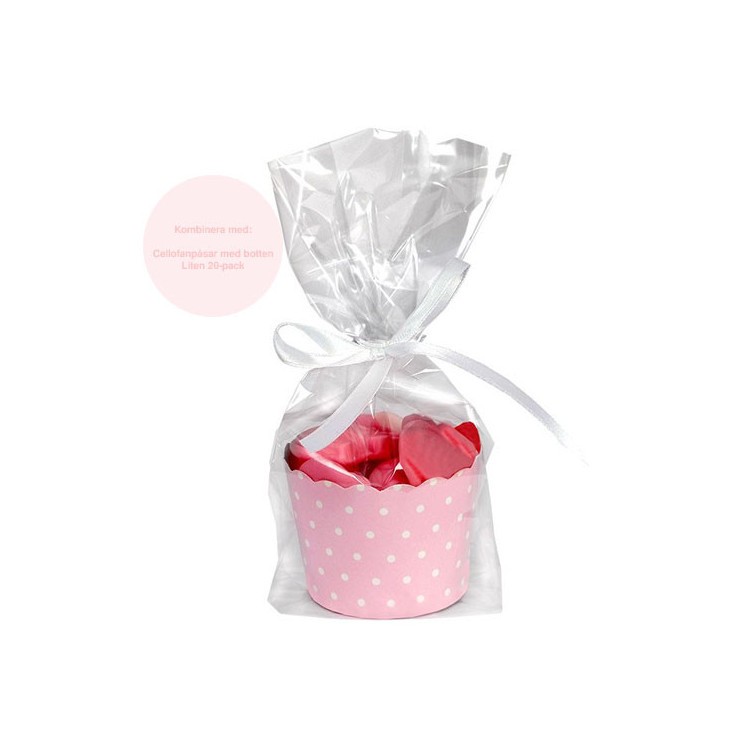 Muffinsformar, Snacksbägare Babyrosa med Prickar bild 2