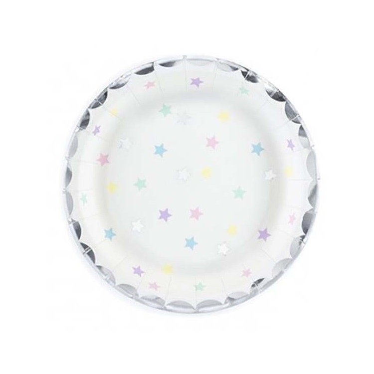 Papperstallrikar med stjärnor