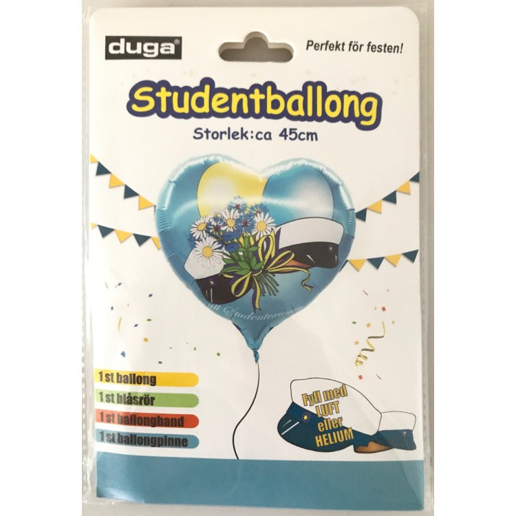 Folieballong Student Ljusblå bild 2