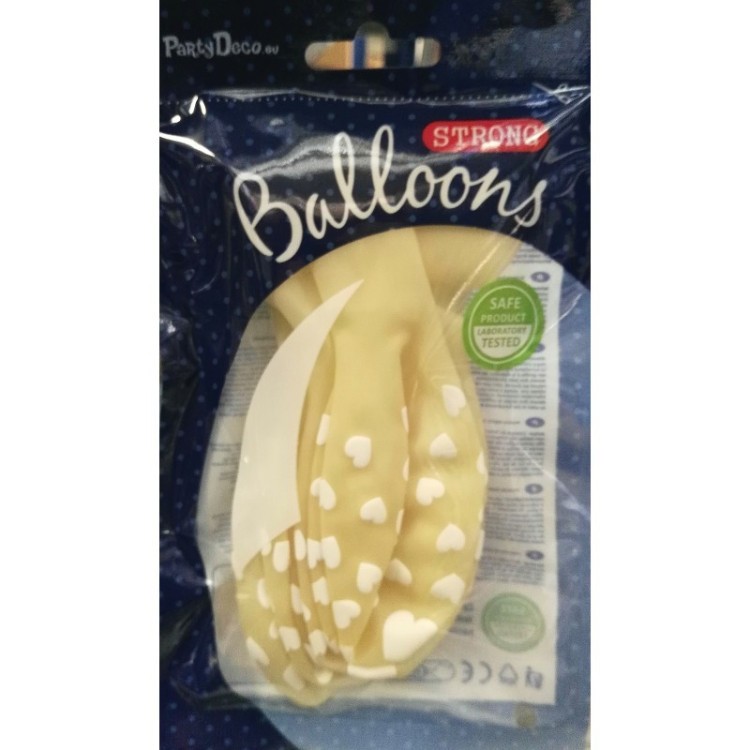 Ballonger med hjärtan vit bild 2