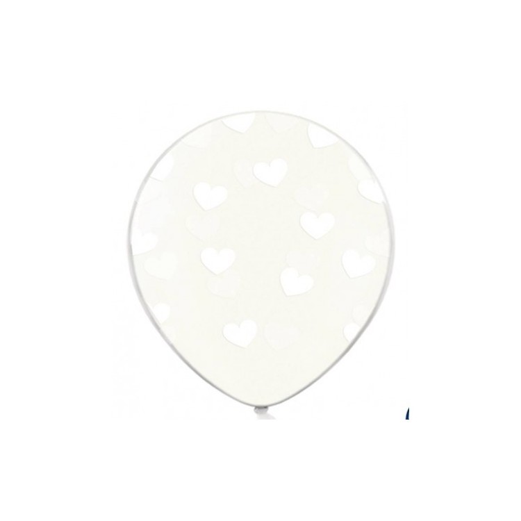 Ballonger med hjärtan vit
