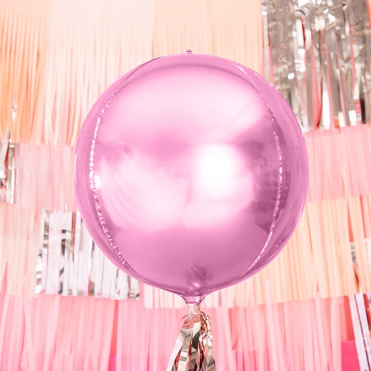 Rund Folieballong Rosa bild 3