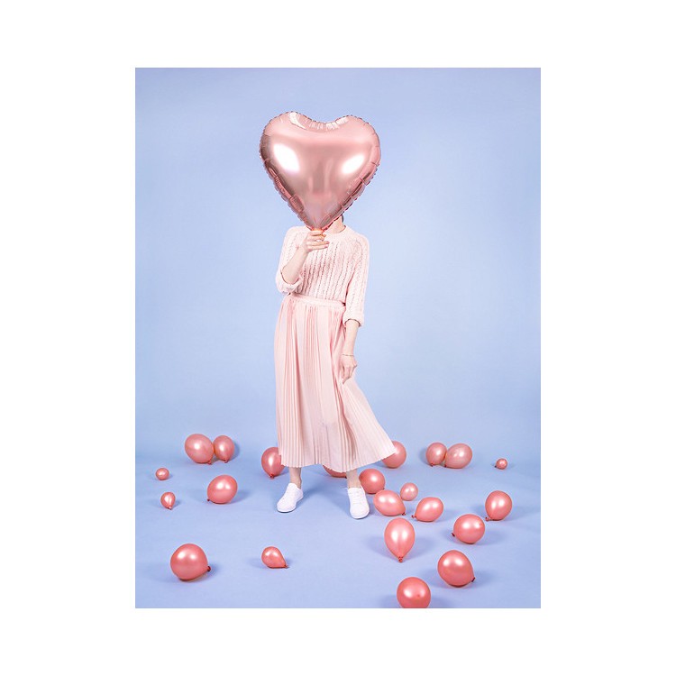 Folieballong Hjärta Roséguld bild 6