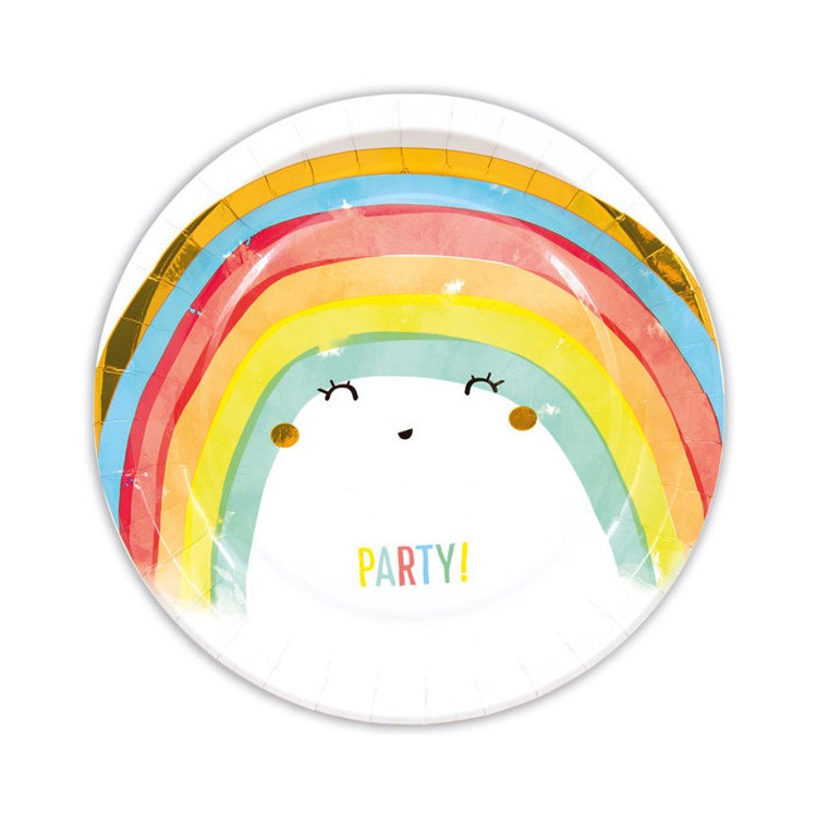 Papperstallrikar Regnbåge