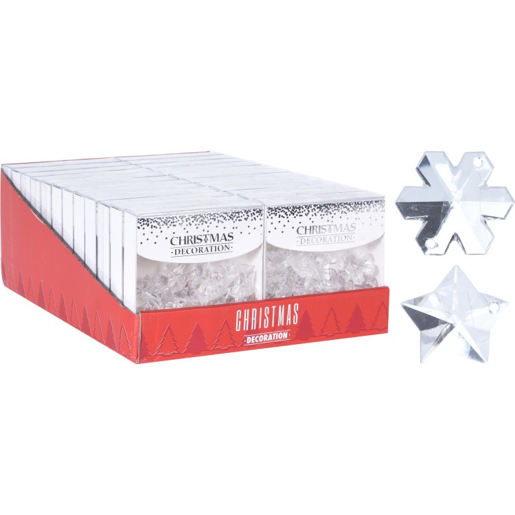 Konfetti, Dekorationsstenar Snöflinga & Stjärna