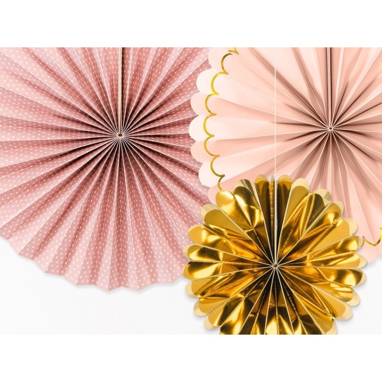 Pappersmåne 3-pack Rosa/Guld Mix