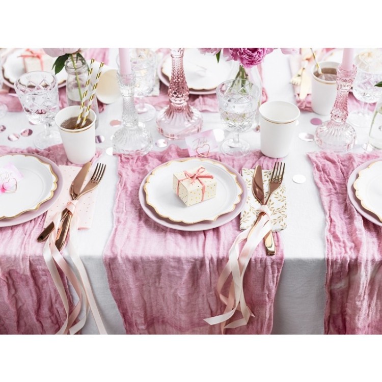 Pappersassietter Vita med Guldkant bild 2