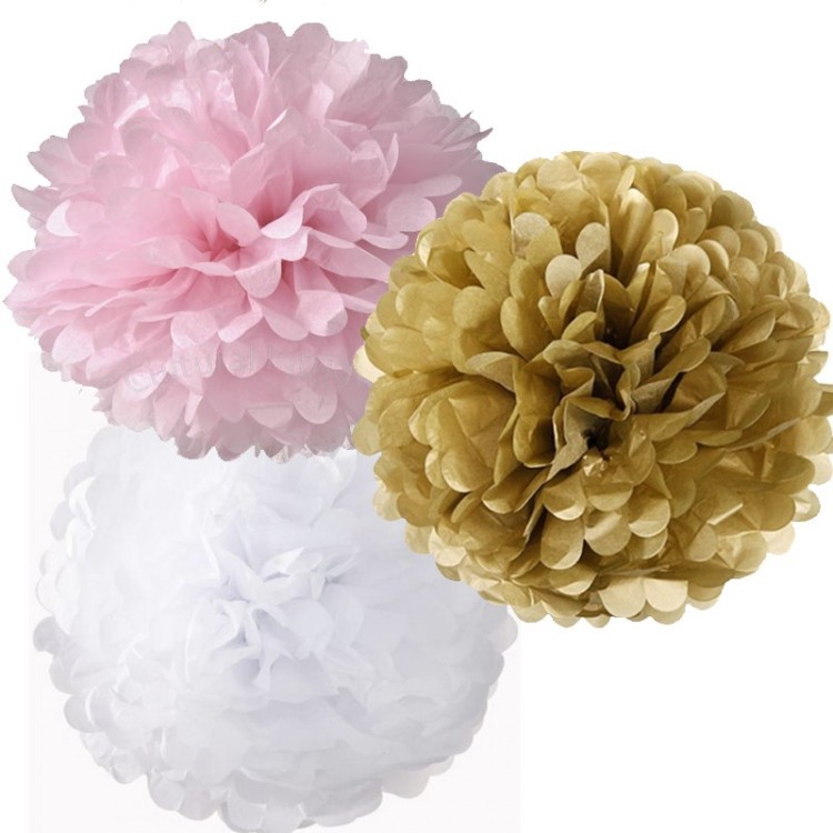 Pom Pom Guld-Mix 3-pack