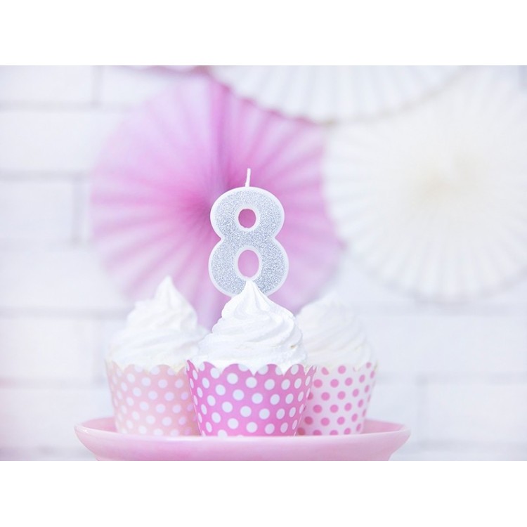 Tårtljus 8 Silver bild 4