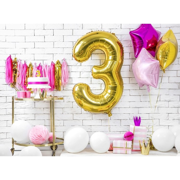 Tårtljus 3 Guld bild 3