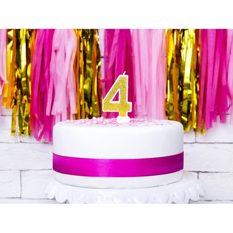 Tårtljus 4 Guld bild 4