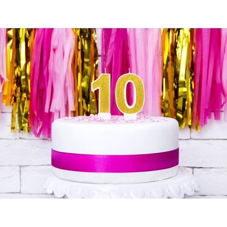 Tårtljus 0 Guld bild 2