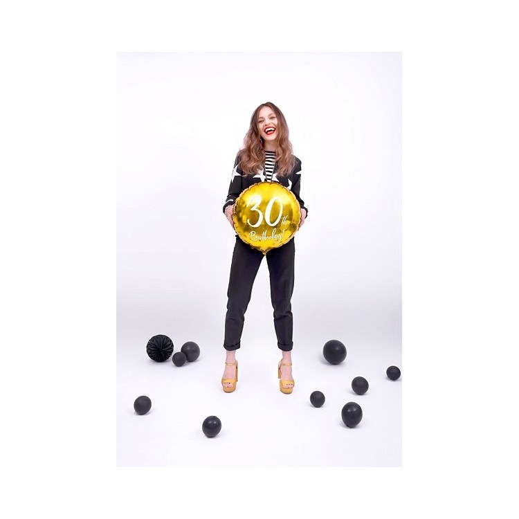 Folieballong Guld 30 år bild 2