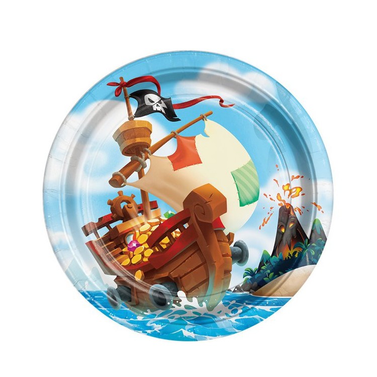 Piratskatt Papperstallrikar