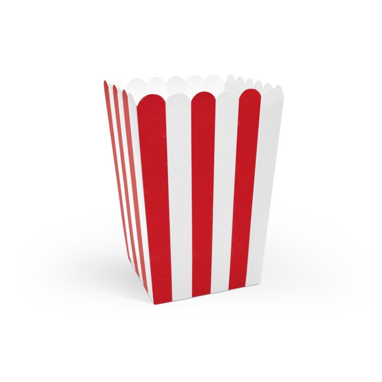 Popcornbägare Röd & Vit