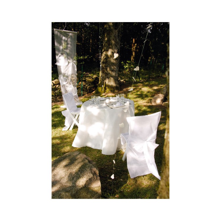 Rund Bordsduk Vit bild 3