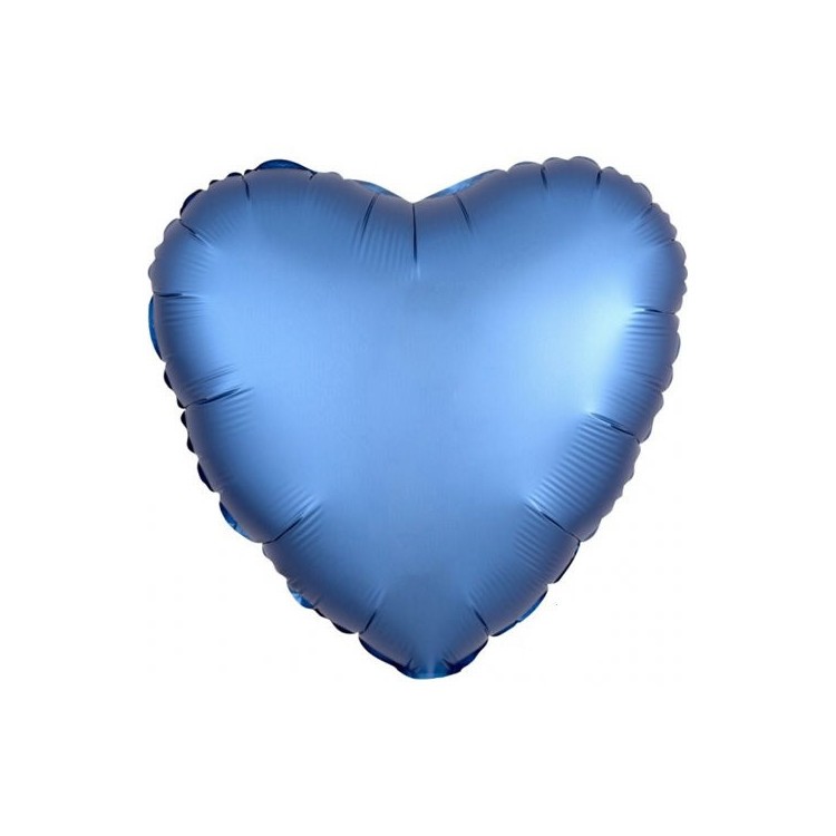 Folieballong Hjärta Blå