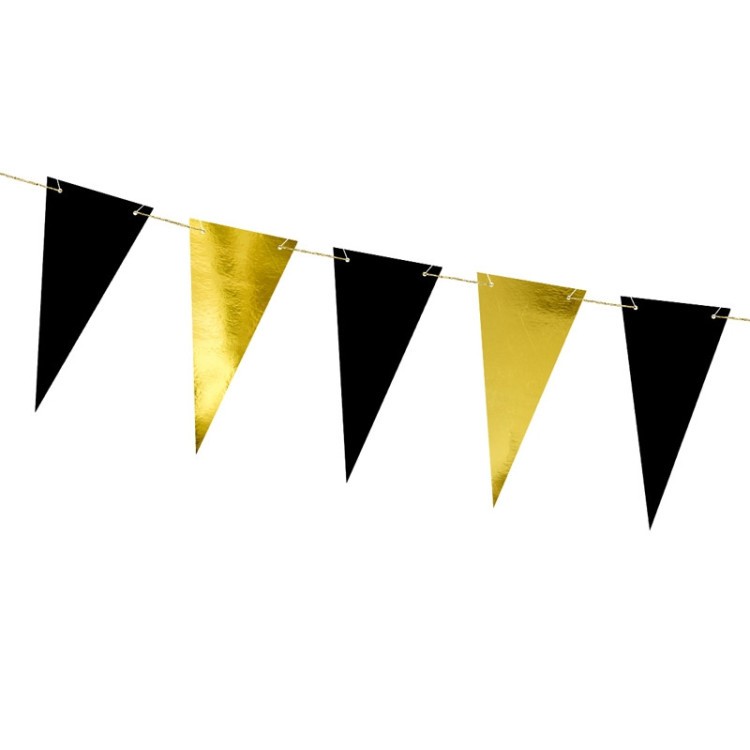 Vimpelgirlang Mini Svart & Guld bild 2