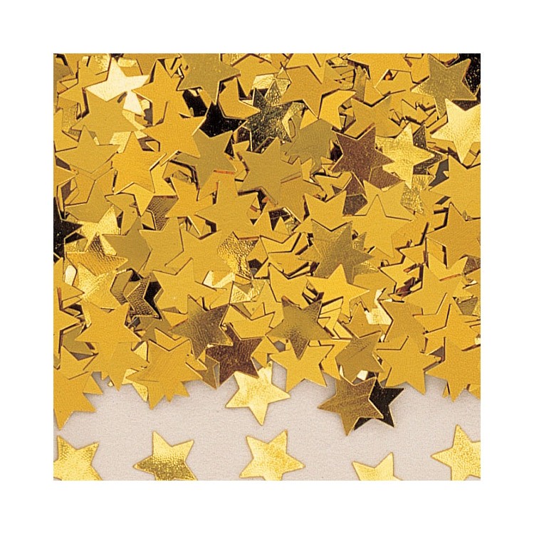 Konfetti Stjärna Guld