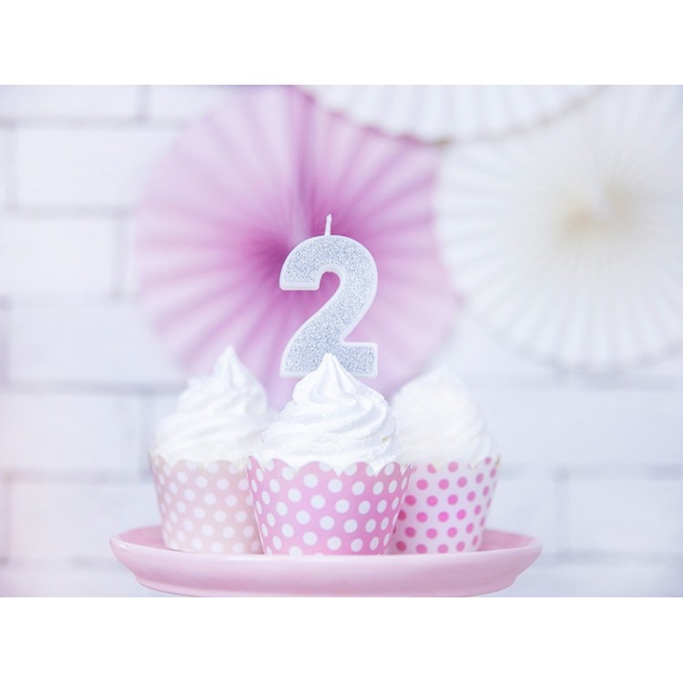 Tårtljus 2 Silver bild 3