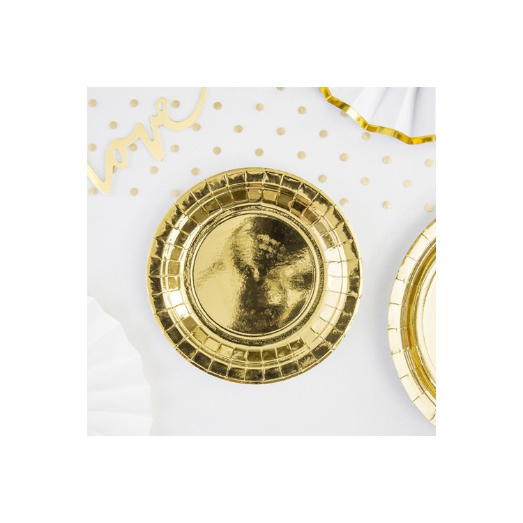 Pappersassietter Högblank Guld bild 3