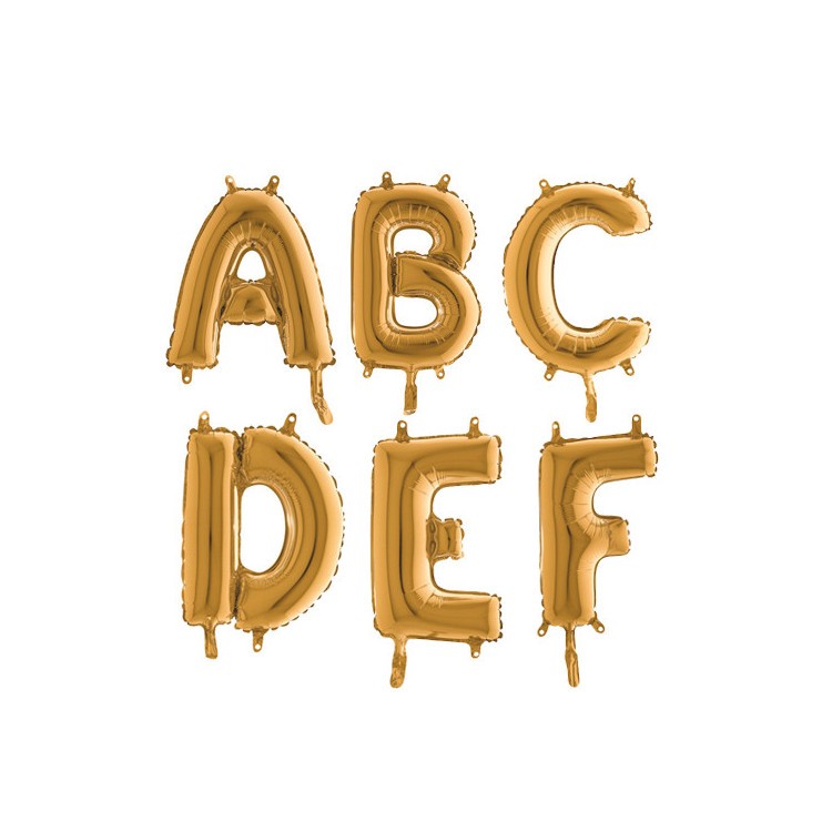 Bokstavsballong Brons 35 cm