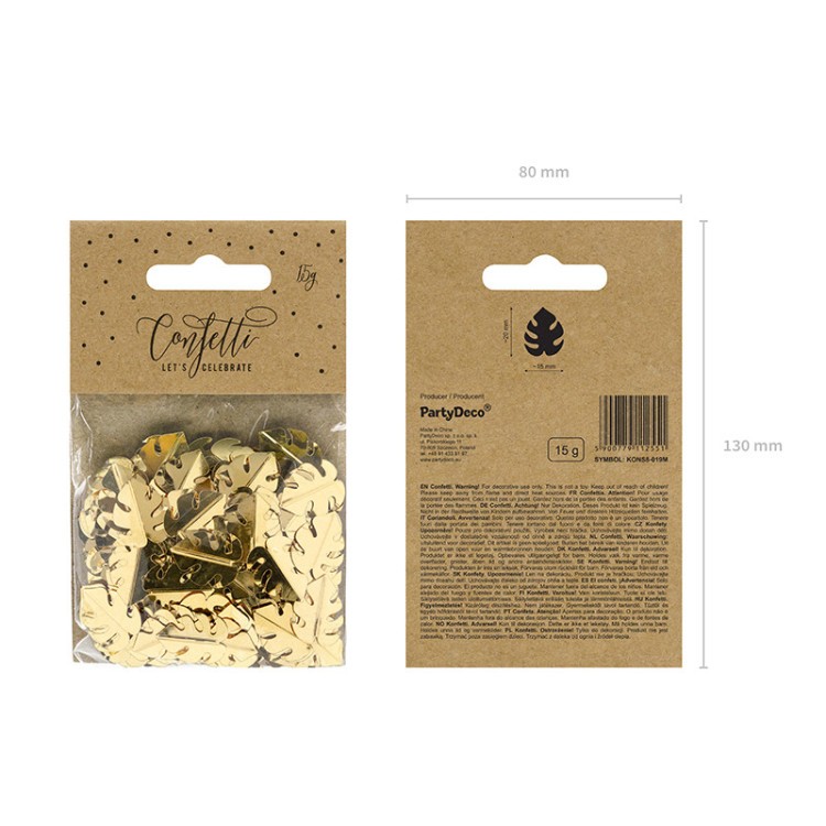 Konfetti Palmblad Guld