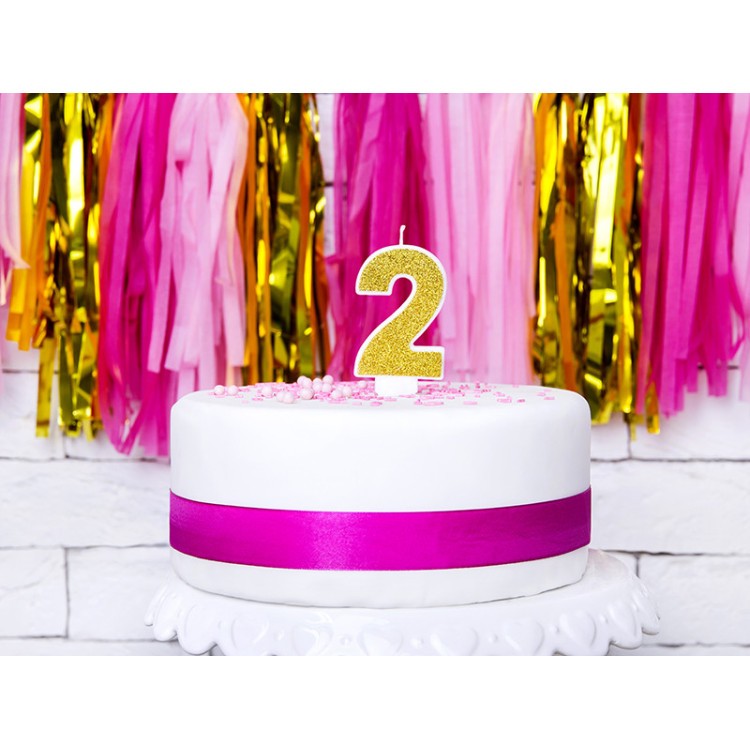 Tårtljus 2 Guld bild 2