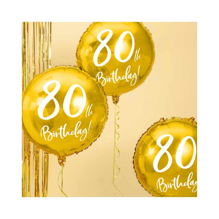 Folieballong Guld 80 år bild 3