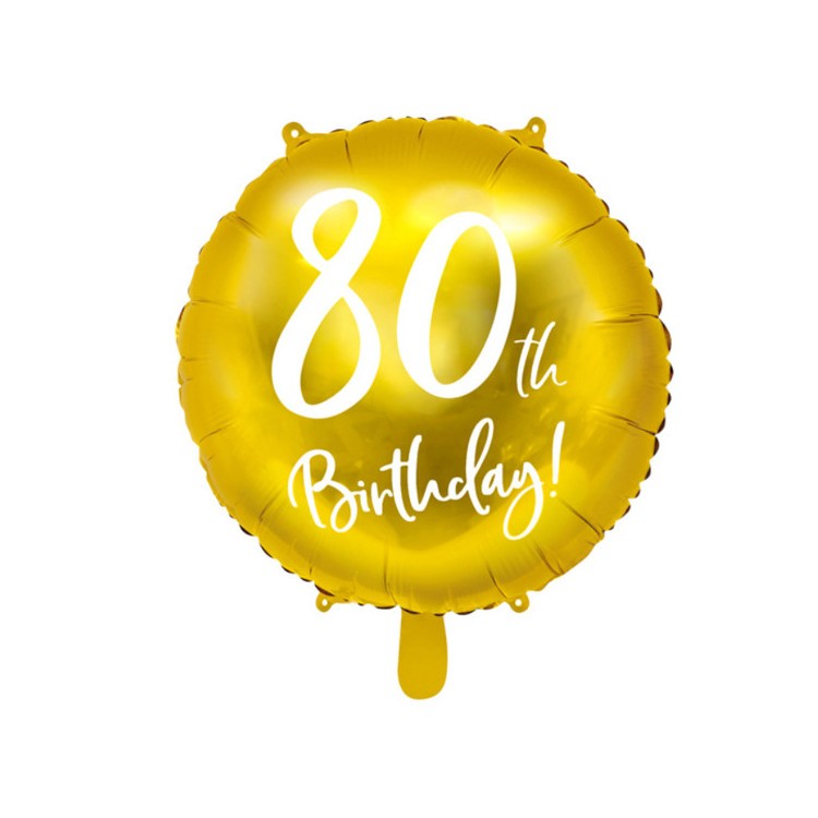 Folieballong Guld 80 år bild 2
